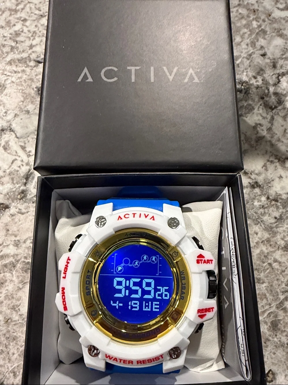 Activa X Invicta ACW8082-013 digital unisex watch 50 mm Blue White